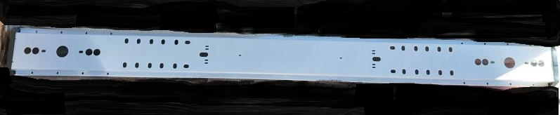 Задна броня ремарке метална 2400мм х 240мм бяла