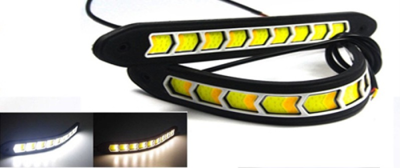 ИЗЧЕРПАН!Дневни светлини с мигач гумирани гъвкави изключително качествена изработка.