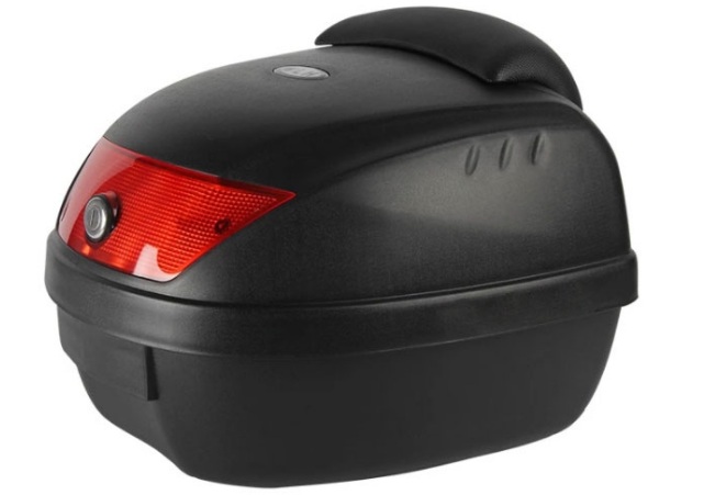 ИЗЧЕРПАН!Куфар за багажник за мотор скутер