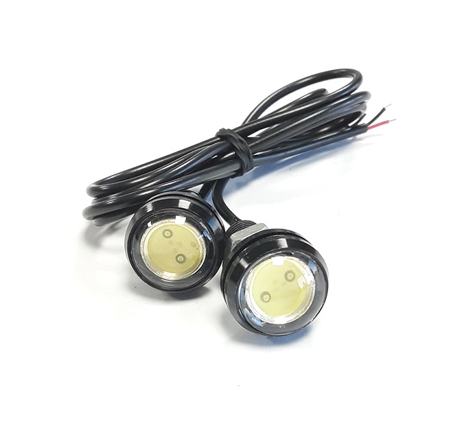 Комплект дневни DRL LED Eagle Eye бели светлини 12V, 18mm 2бр