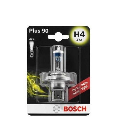 Крушка 1бр. блистер H4, 12V, 60/55W/P43T-38 (+90% светлина) BOSCH 1987301077