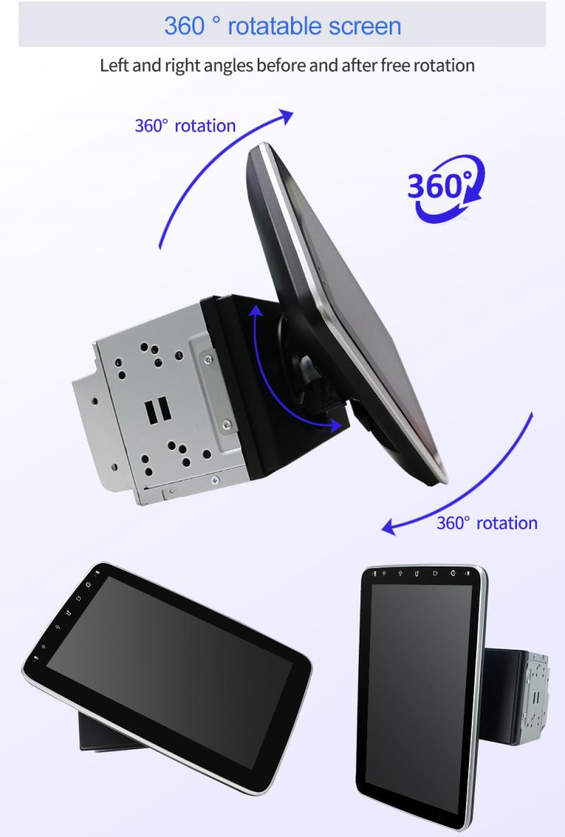 НОВО! Универсална 2-DIN 10" мултимедия с андроид с въртящ дисплей