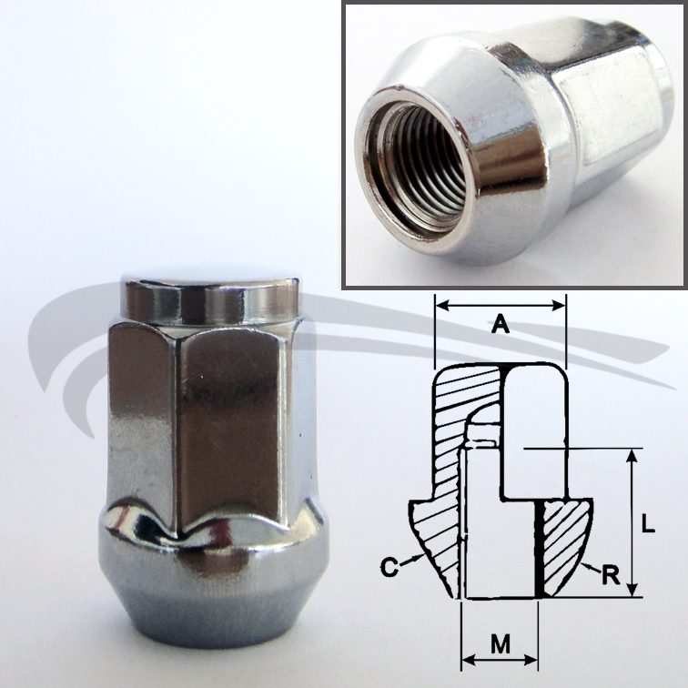 ИЗЧЕРПАНИ! Гайка за джанти 34мм (12мм x 1.25mm) конус