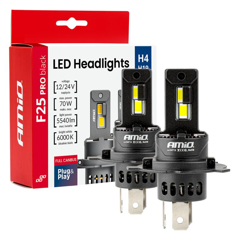 LED Крушки AMIO H4 F25 PROblack
