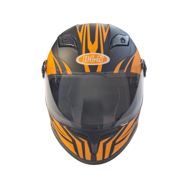 Детска Каска- Черен/Оранжев Мат