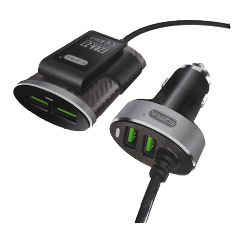 Зарядно за кола Ezra EA-27 – 4 х USB , 5.1 А – 25 W с 1м кабел за задните седалки