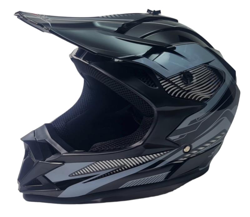 КАСКА -206- Крос- L  Черно+Сиво