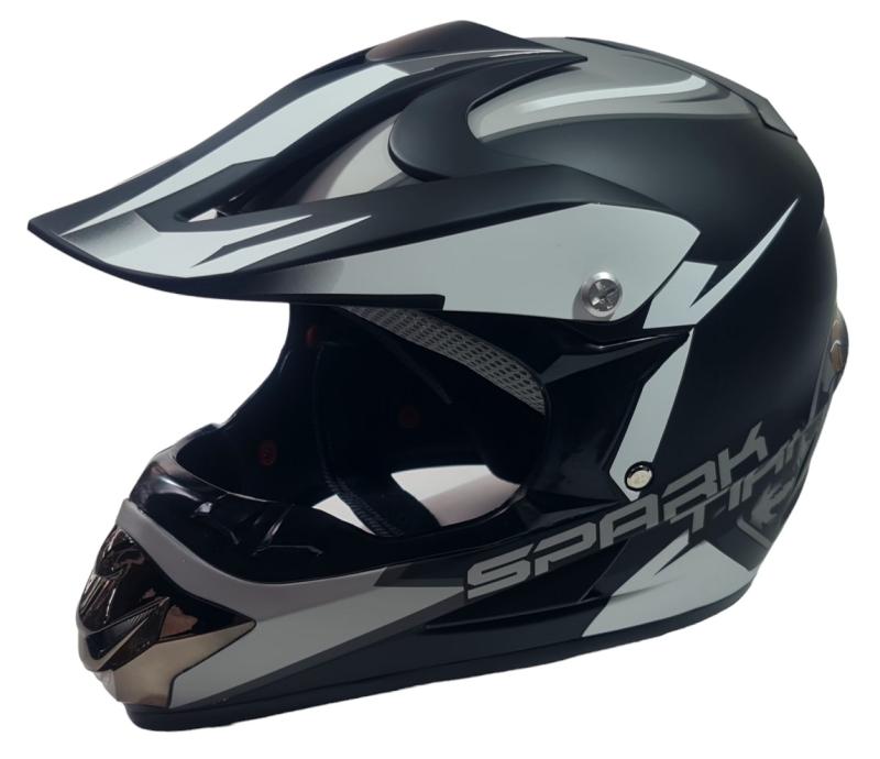 КАСКА N298 -Крос- черно+бяло -XL